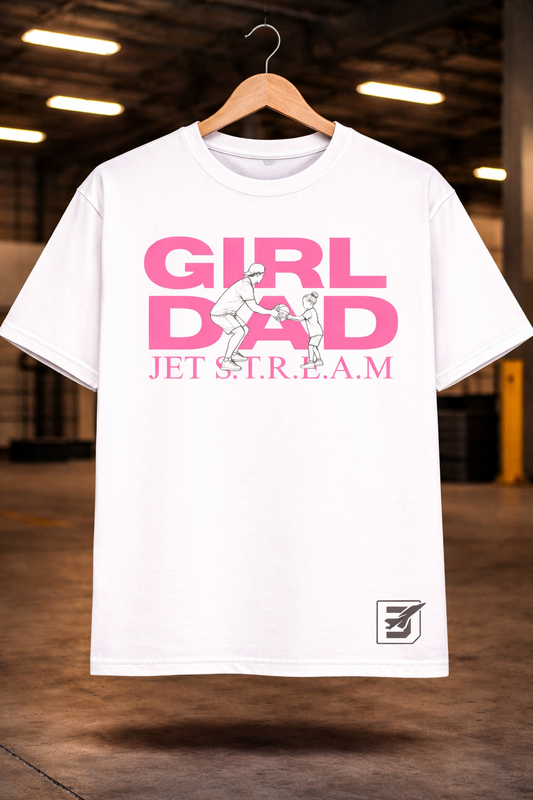 Jet S.T.R.E.A.M. Girl Dad Tee (White Edition) 💕🏀