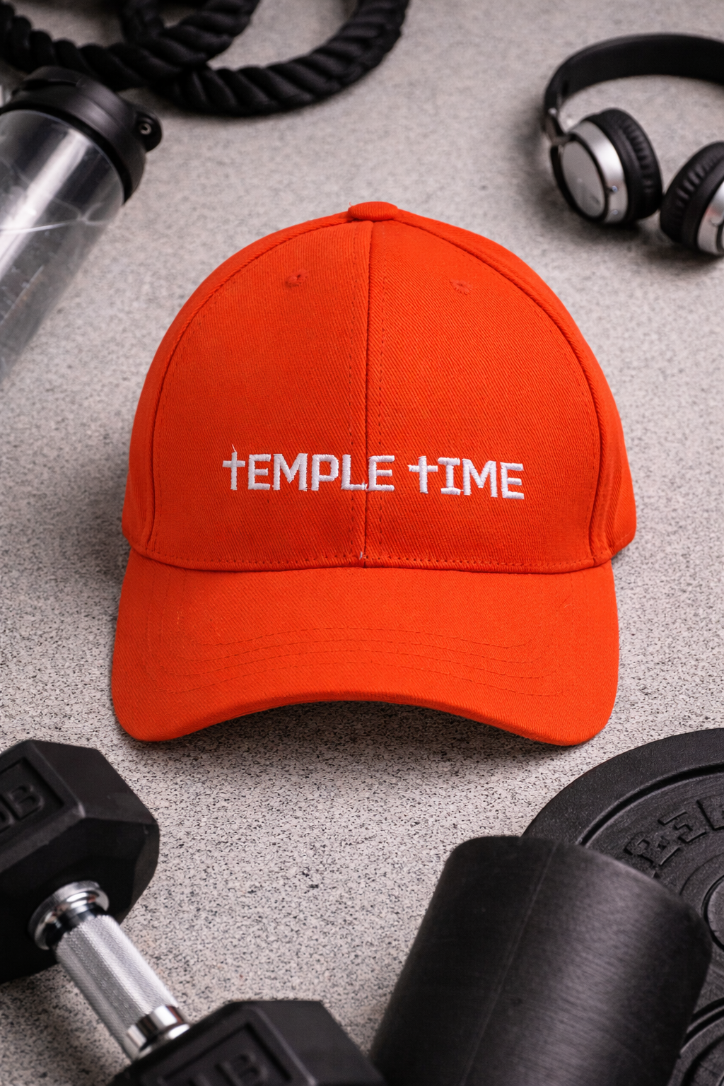Temple Time Signature Snapback Cap (Orange)