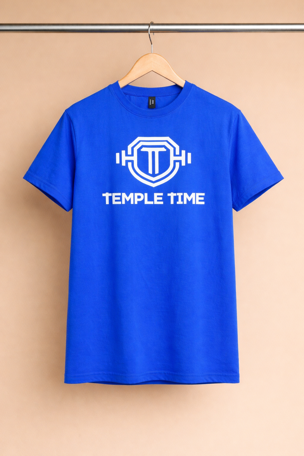 Temple Time Classic Crew-Neck Tee (Royal Blue)