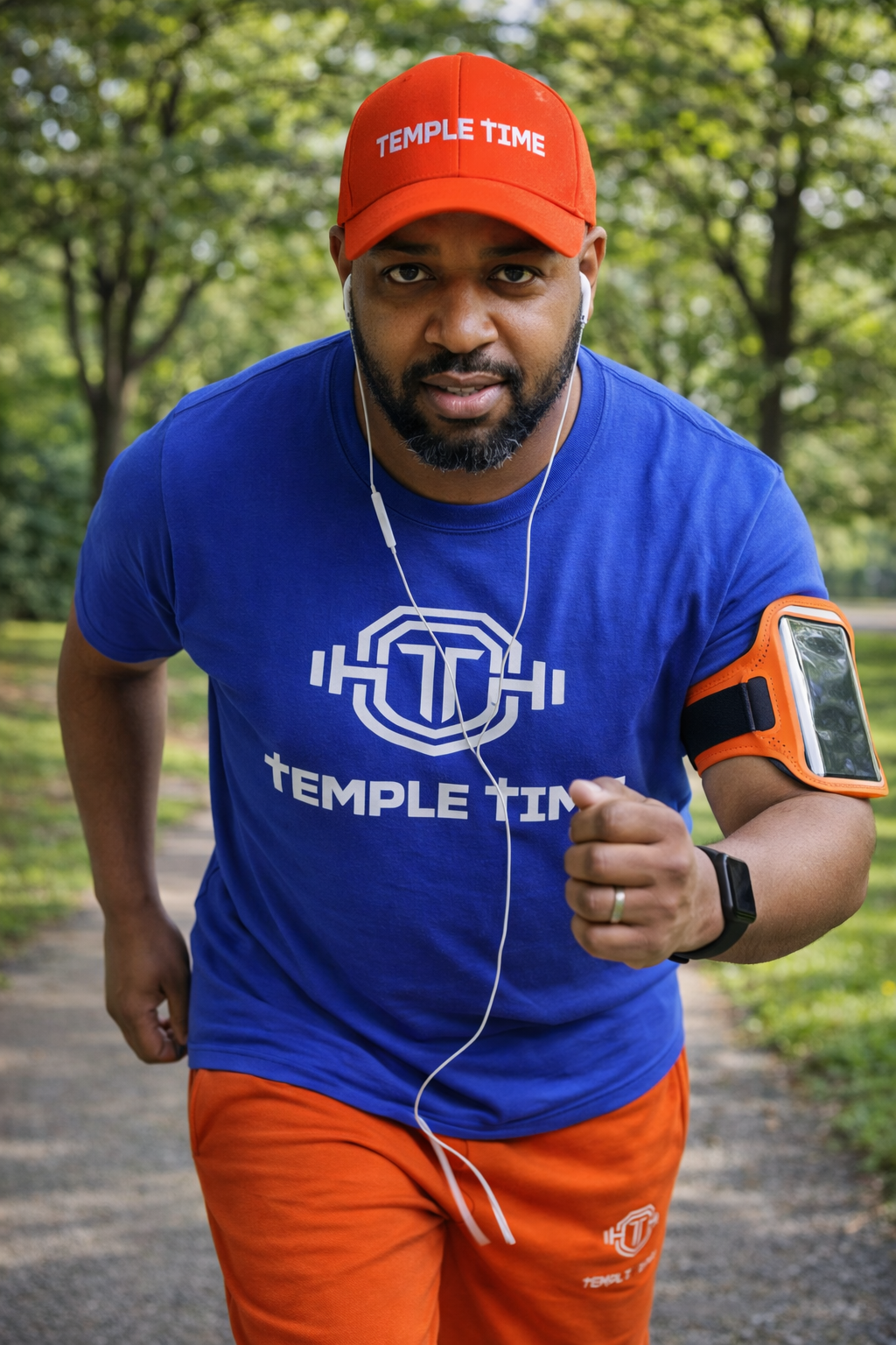 Temple Time Signature Snapback Cap (Orange)
