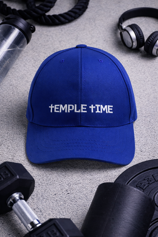 Temple Time Bold Snapback Cap (Royal Blue)