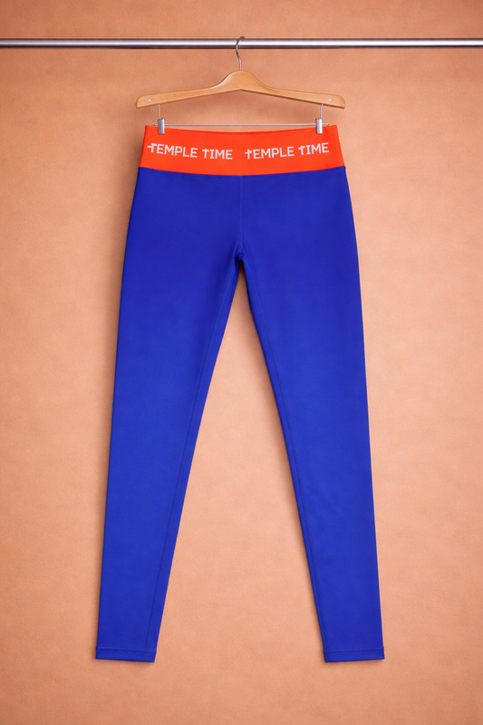 Temple Time Ombré Performance Leggings (Royal Blue to Purple)
